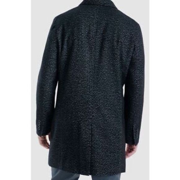 ✨Michael Kors Men's Blue Pike Slim-Fit Wool-Blend Coat Jacket Size Large✨ - Picture 2 of 9